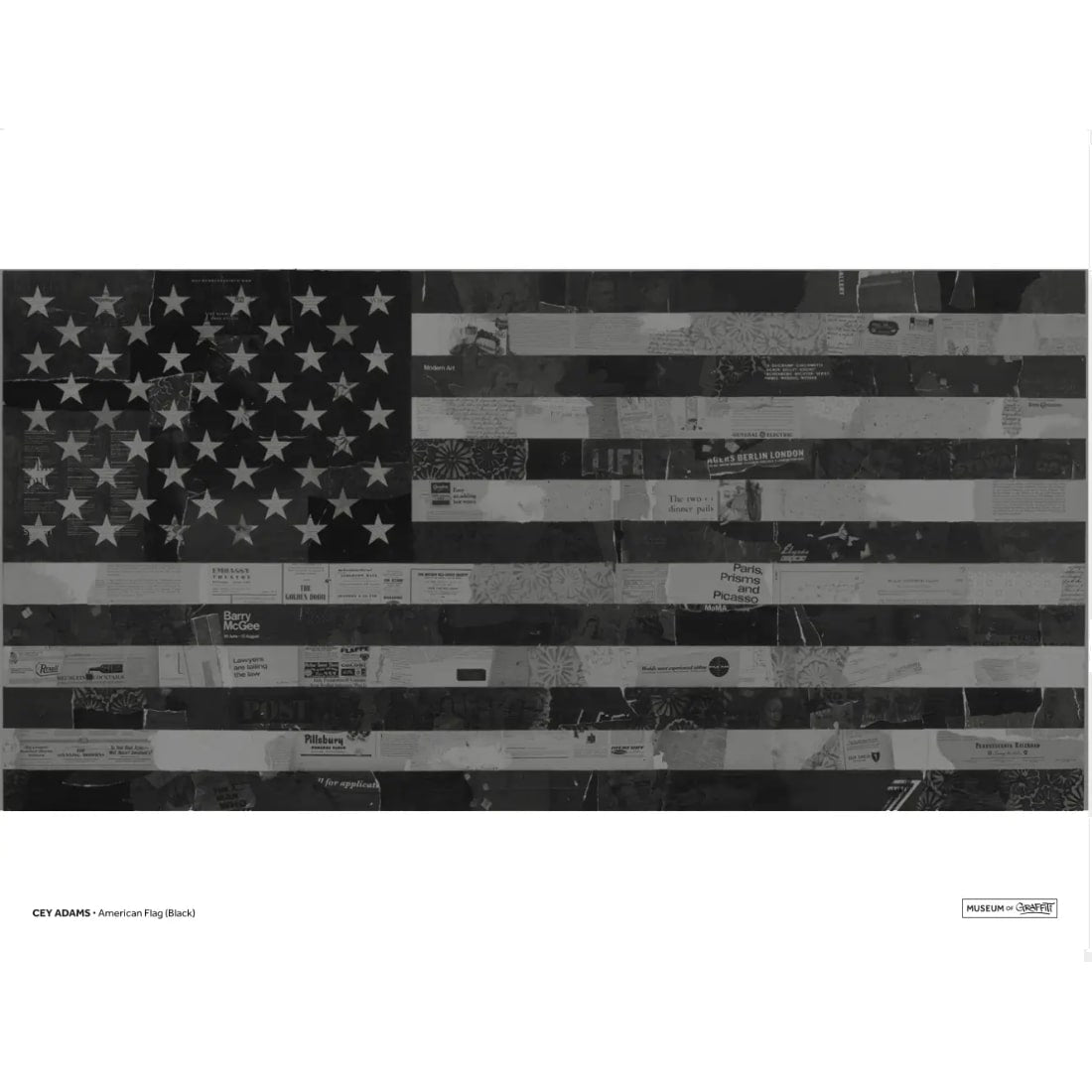 Cey Adams Flag Poster - BLACK