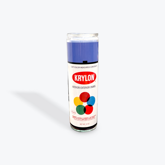 Spray Paint Prayer Candle