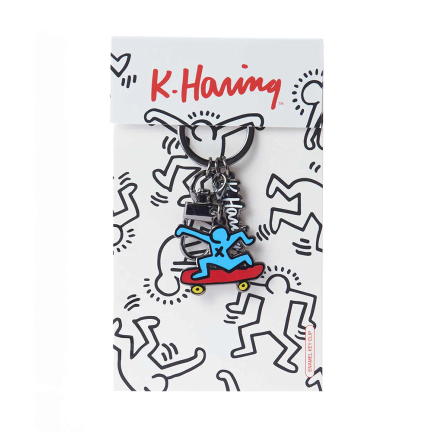 keith Haring Skateboarder Keychain