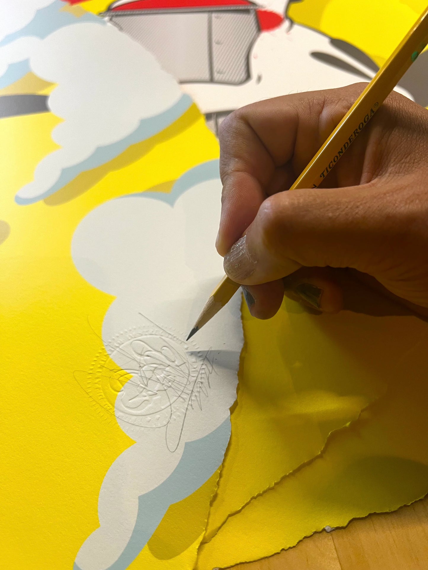OG Slick Round silkscreened print: "Big Slick Aloha" (Framed)
