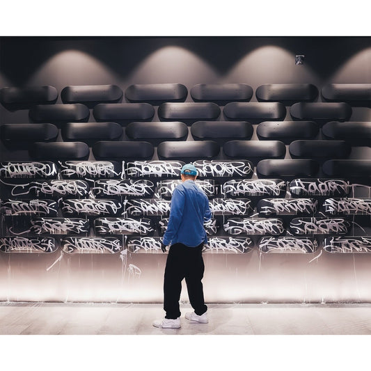 Jon One Black and Silver Original Skate Deck