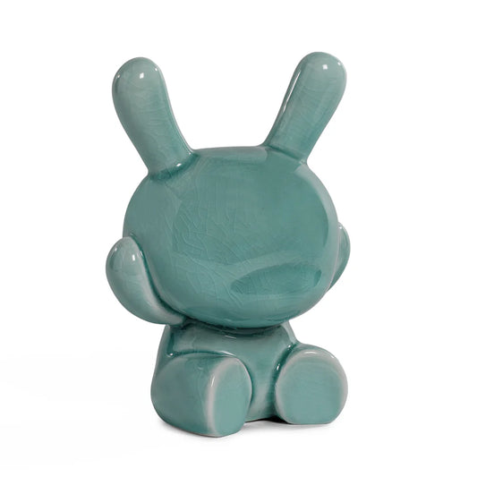 THREE WISE DUNNYS 5” PORCELAIN 3-PACK  Blue Mist Crackle Glaze Edition