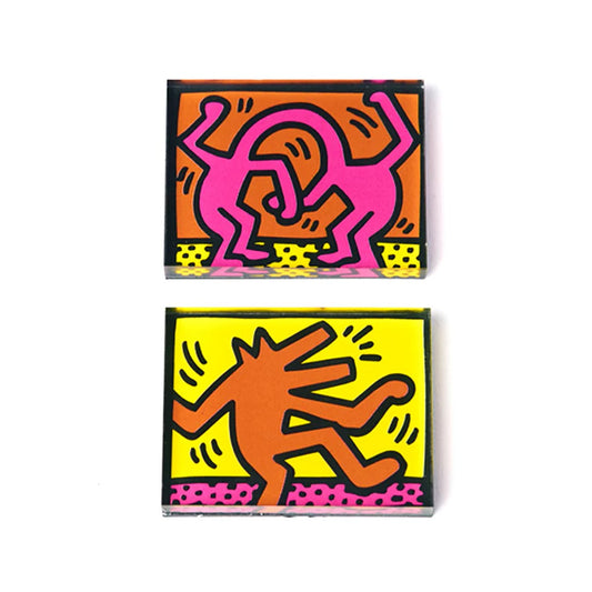 Keith Haring Dancing Dog Magnet Set