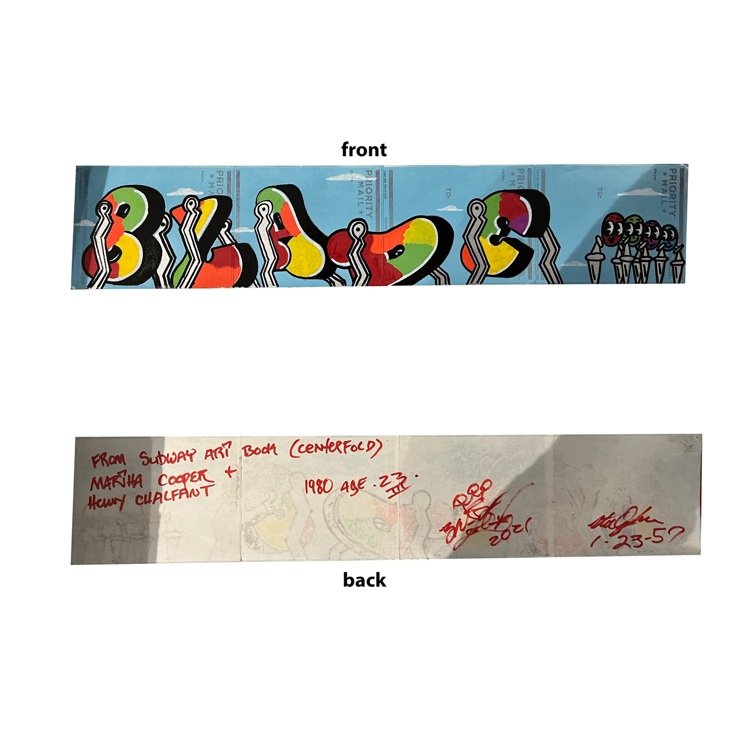 Blade "Swinging Letters" Hand Painted Postal