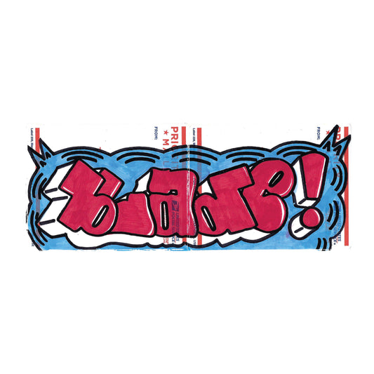 Double BLADE Throwie Postal Sticker
