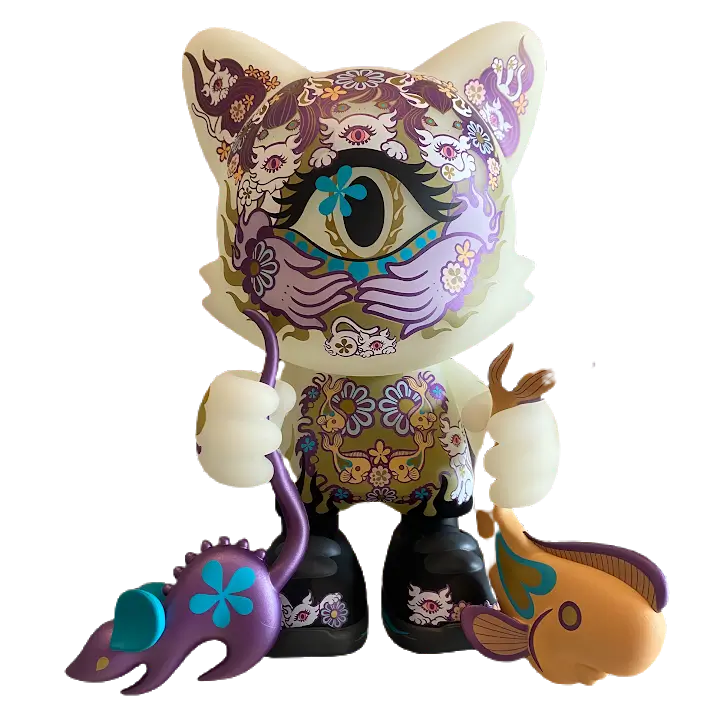 Ailurophile Glow SuperJanky 8" by Junko Mizuno