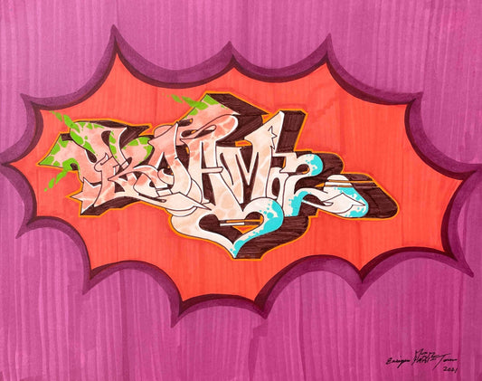 Part One 'Vintage Flo' Original Drawing