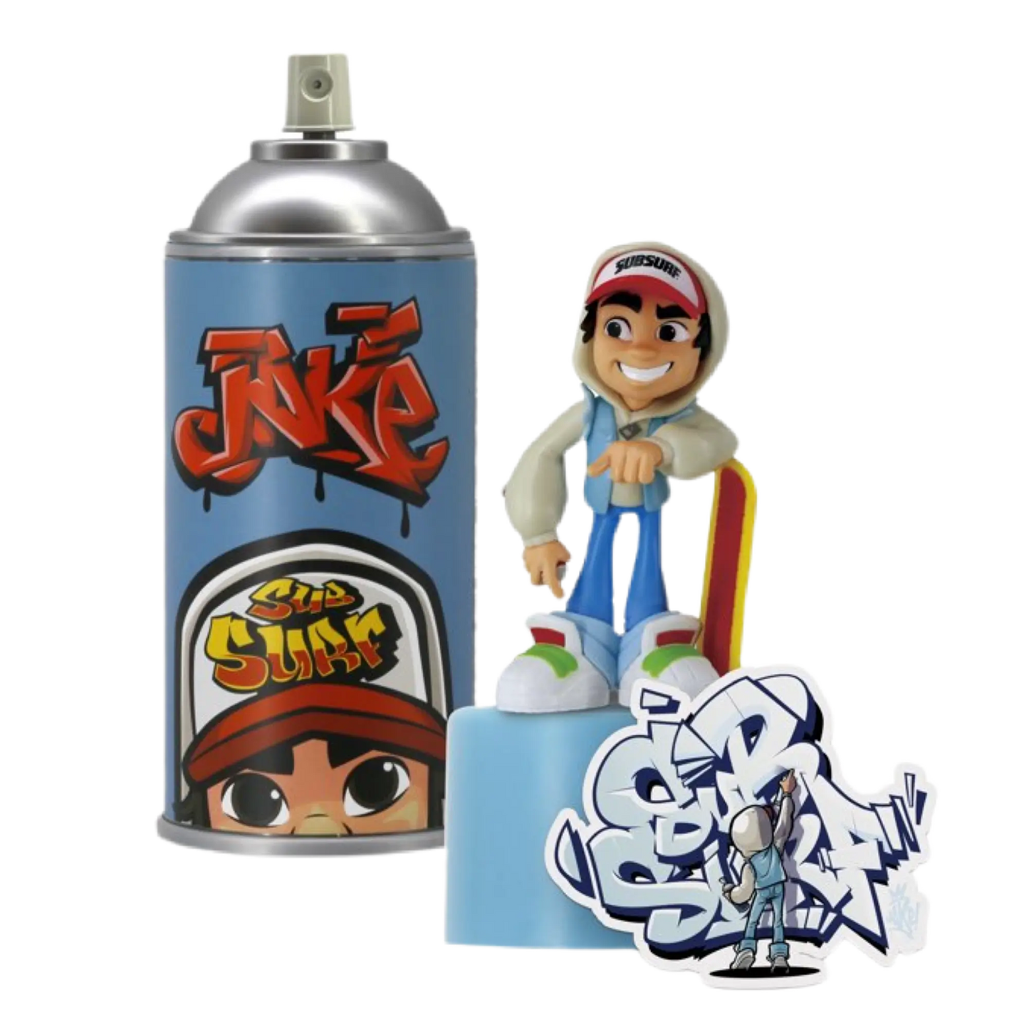 Blue Subway Surfers Spray Can Crew Figure