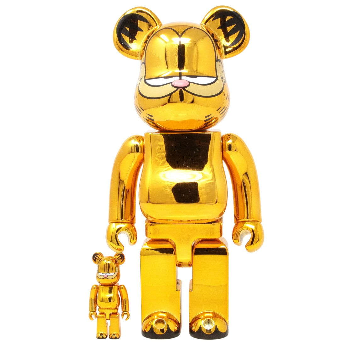 GARFIELD GOLD CHROME VER. 100% 400% Be@rbrick SET – Museum of Graffiti