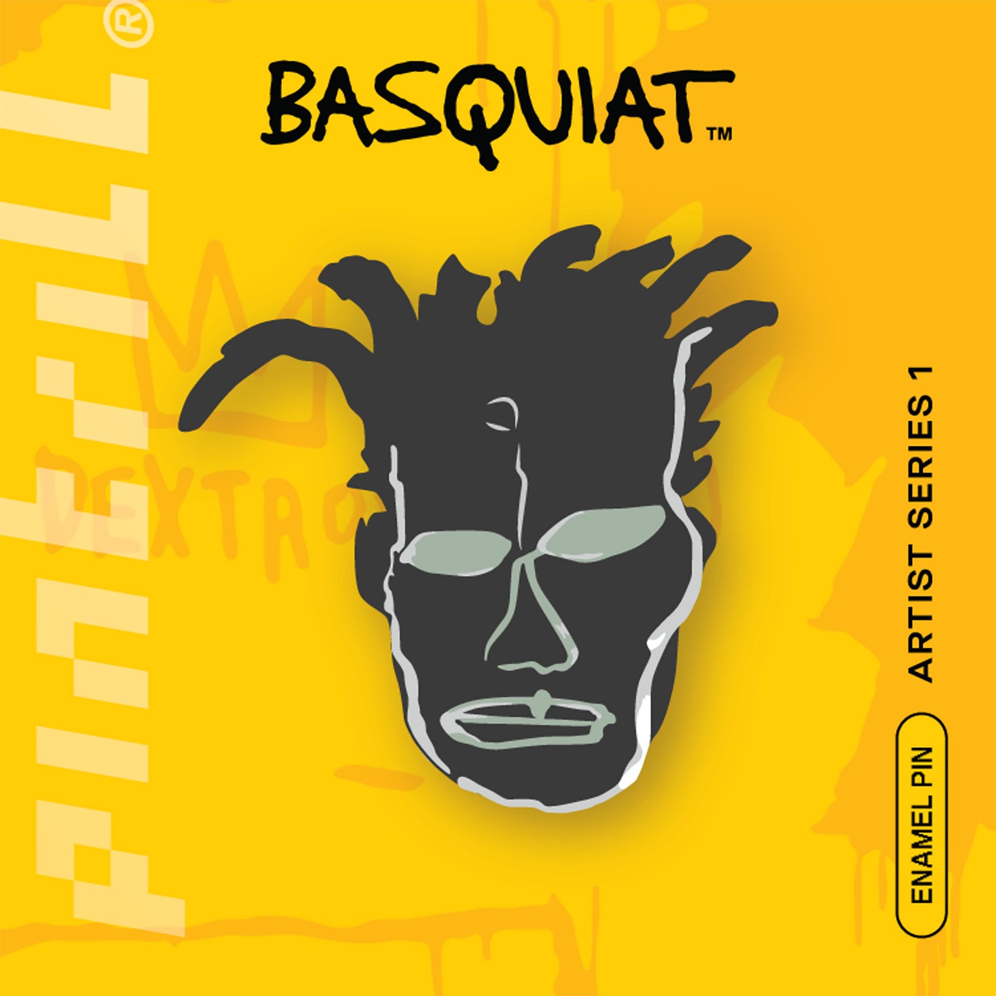 Basquiat Portrait Pin