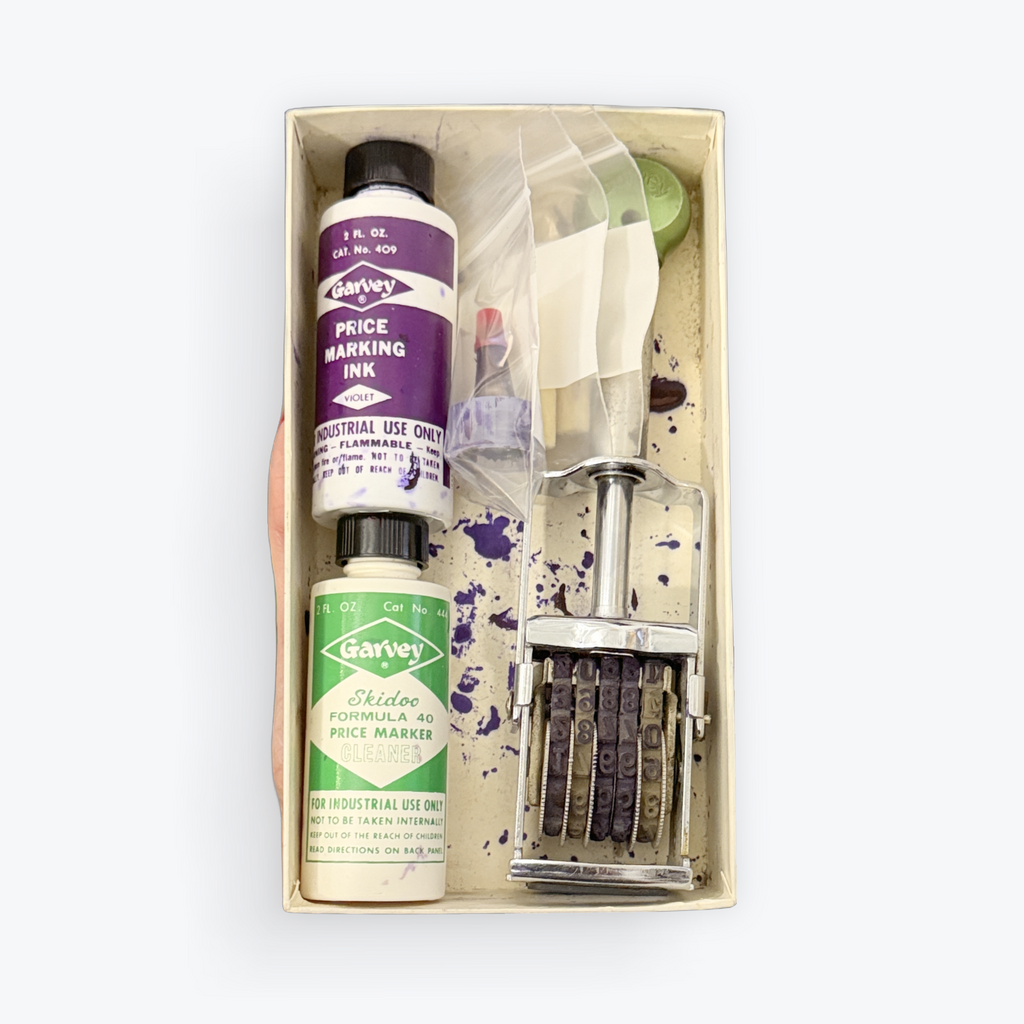 Vintage Garvey Violet Price Marking Ink Kit - Box 3