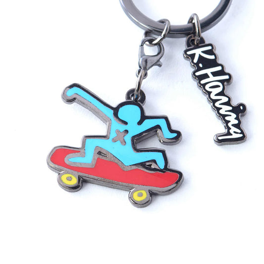 keith Haring Skateboarder Keychain