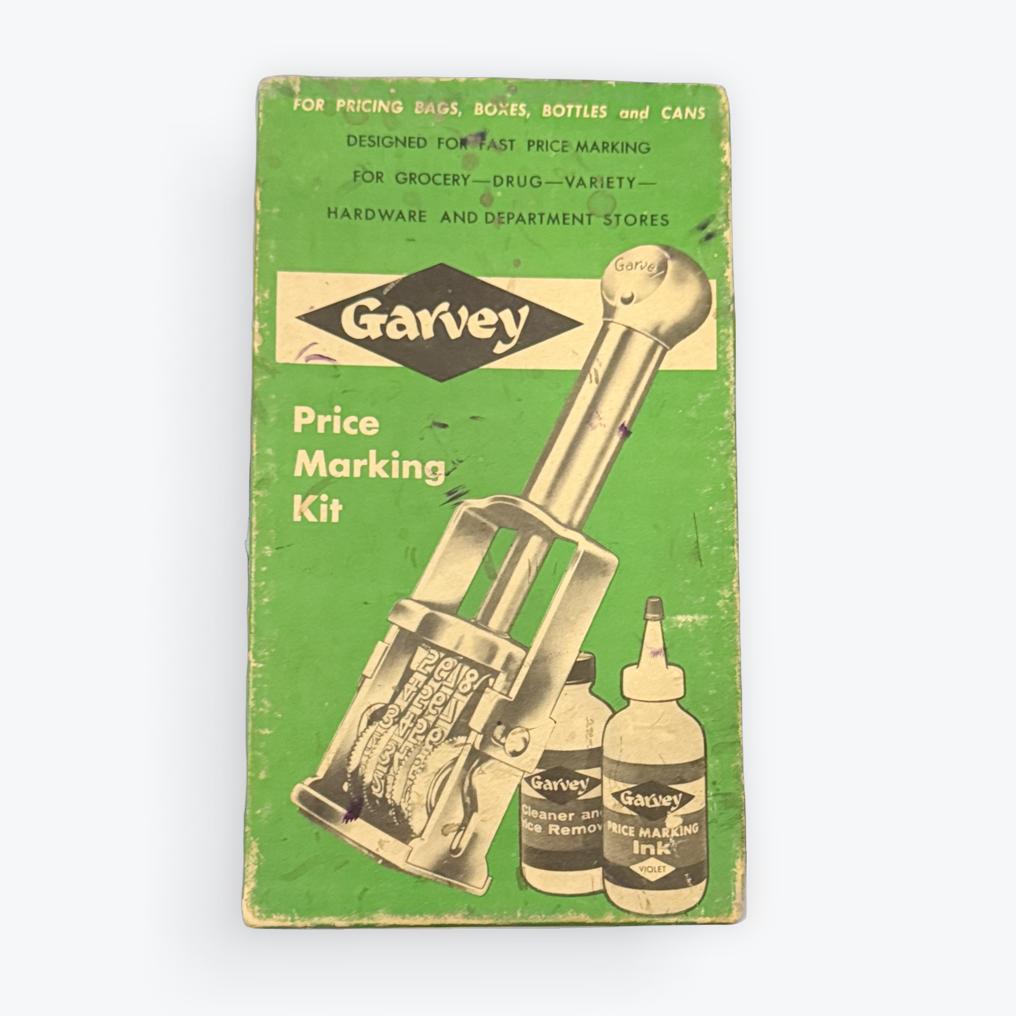 Vintage Garvey Violet Price Marking Ink Kit - Box 3