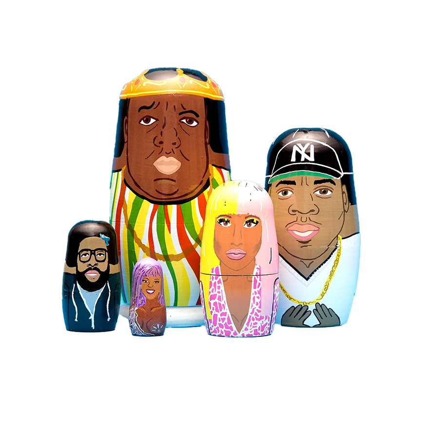 East Coast Rappers Wooden Nesting Doll Sets