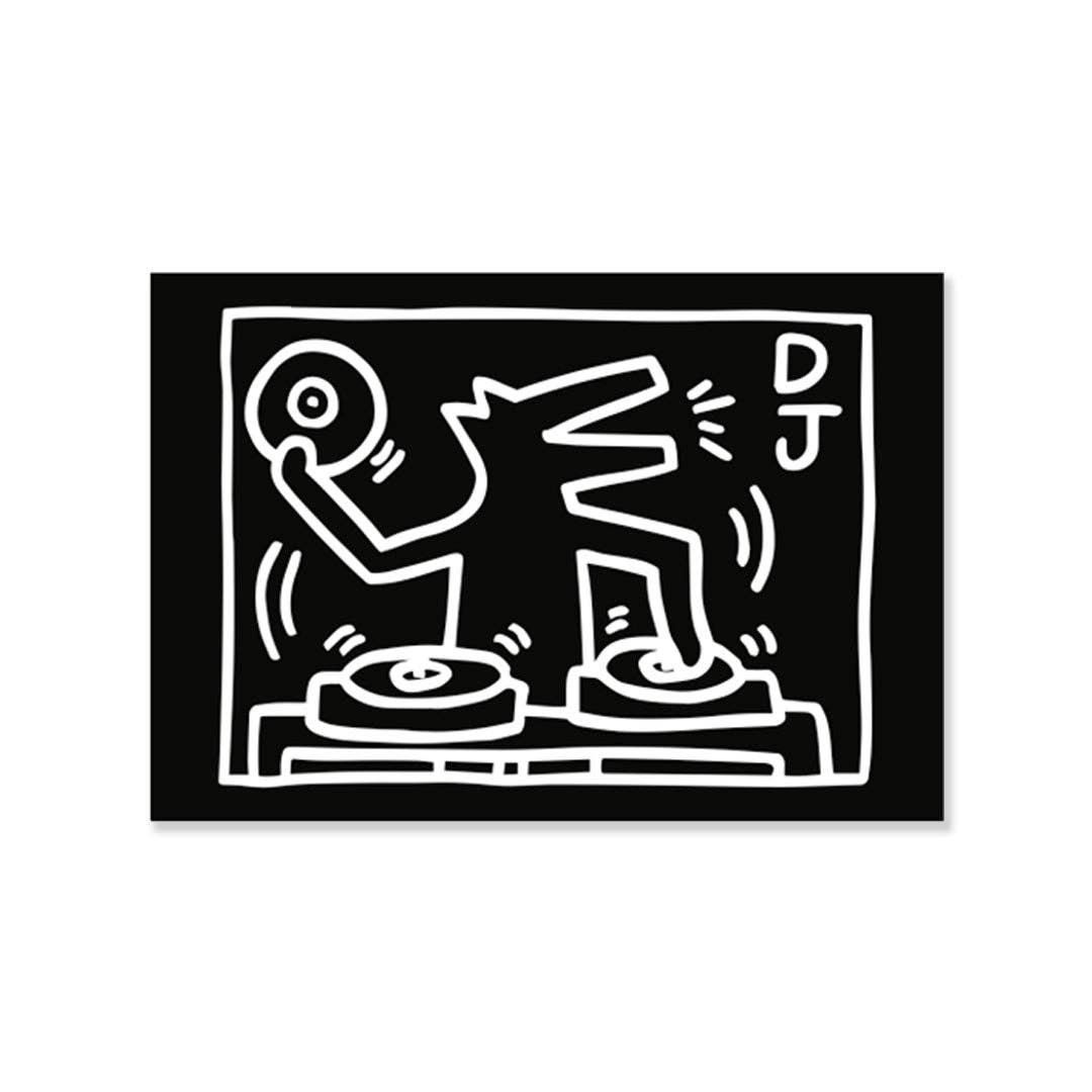 Keith Haring Dog DJ Magnet