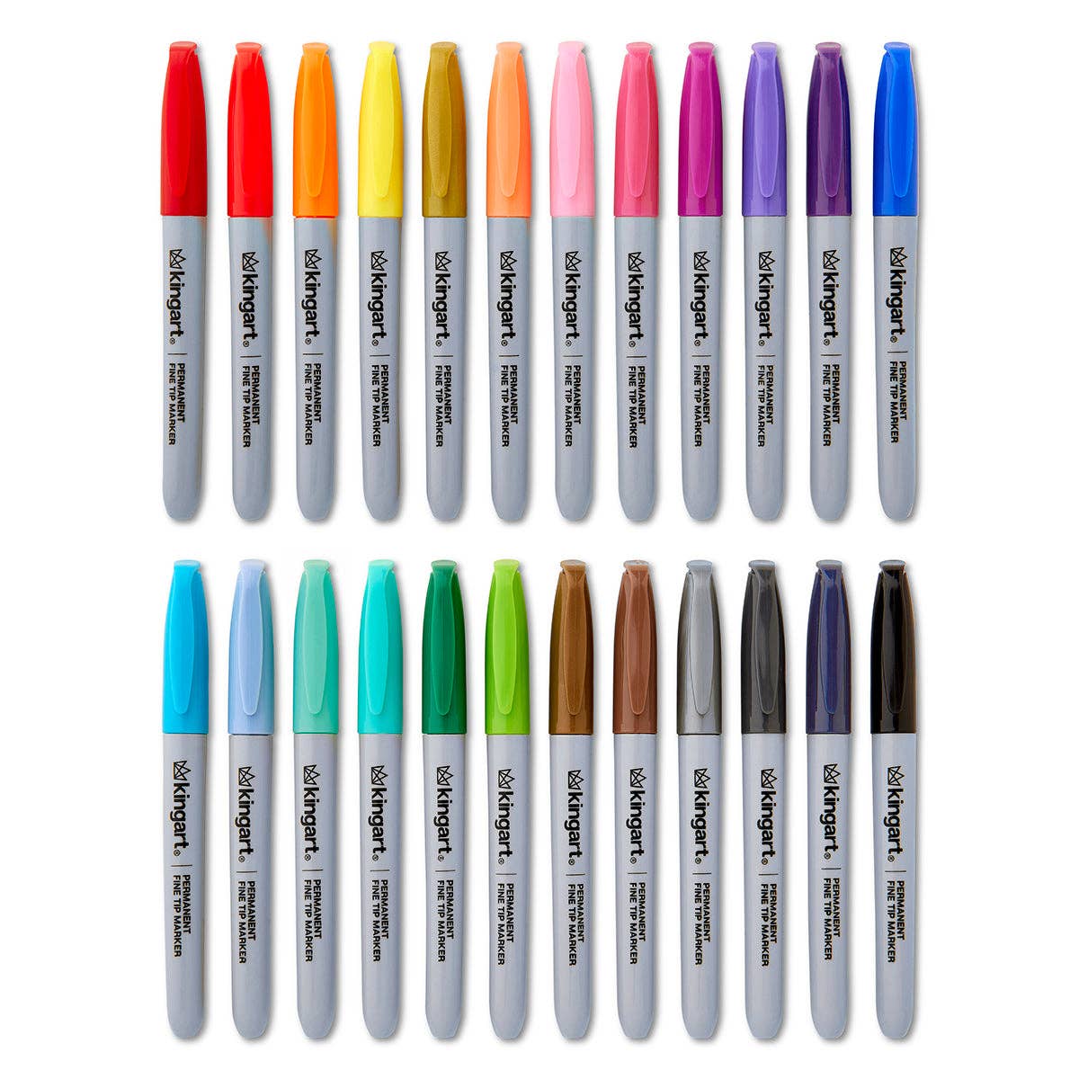 Permanent Fine Tip Markers 24 Colors