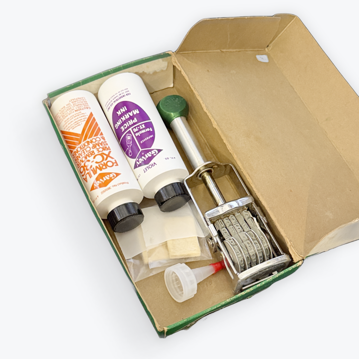 Vintage Garvey Violet Price Marking Ink Kit - Box 1