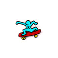 Keith Haring Skateboarder Pin