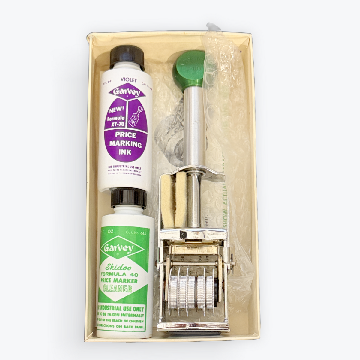 Vintage Garvey Violet Price Marking Ink Kit - Box 2