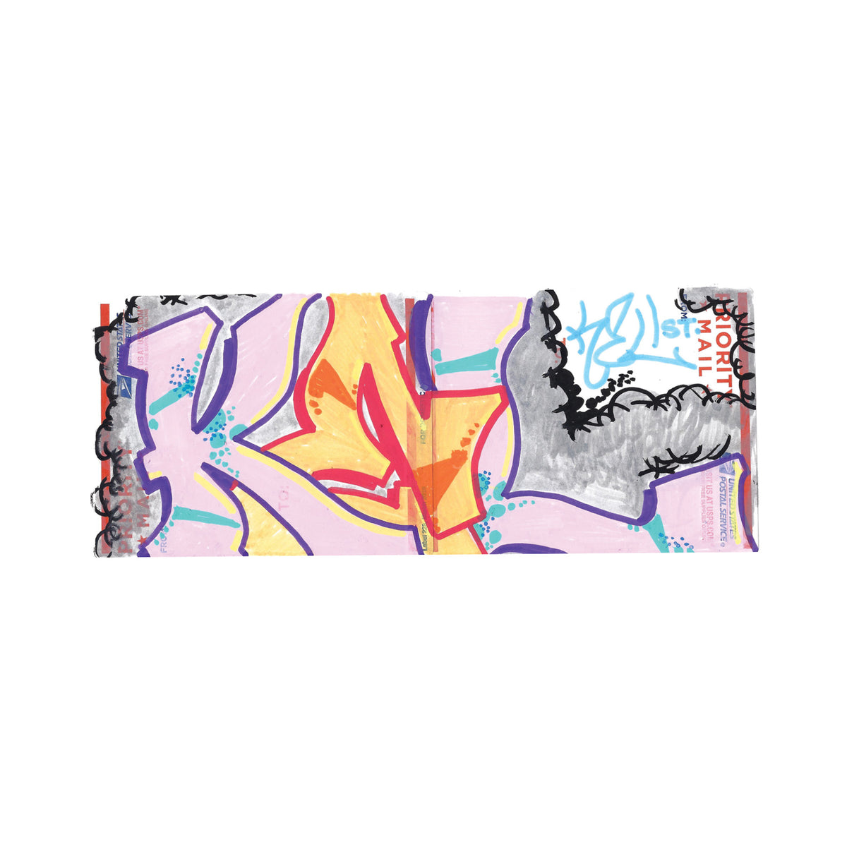Kel Slap Postal Sticker 2 Panel "Smokey"