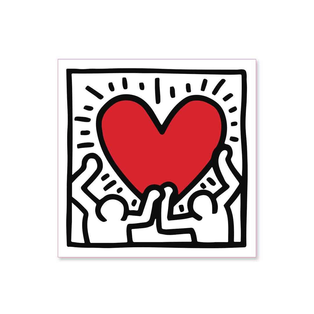 Keith Haring Holding Heart Magnet