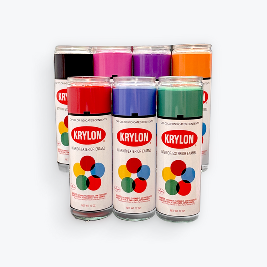 Spray Paint Prayer Candle