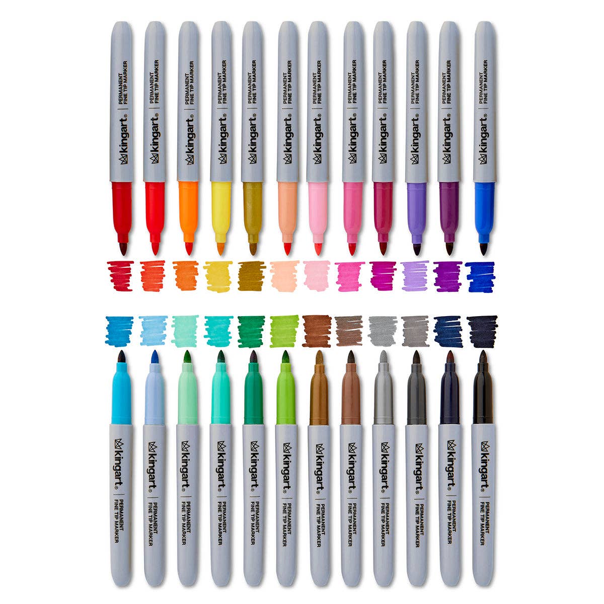Permanent Fine Tip Markers 24 Colors