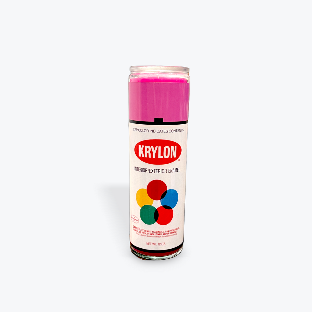 Spray Paint Prayer Candle