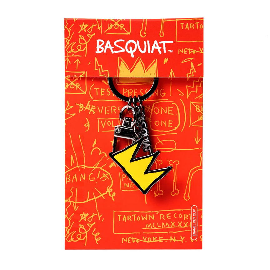 Basquiat Yellow crown Keychain