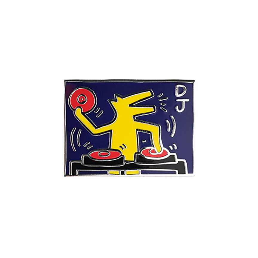 Keith Haring DJ Dog Pin