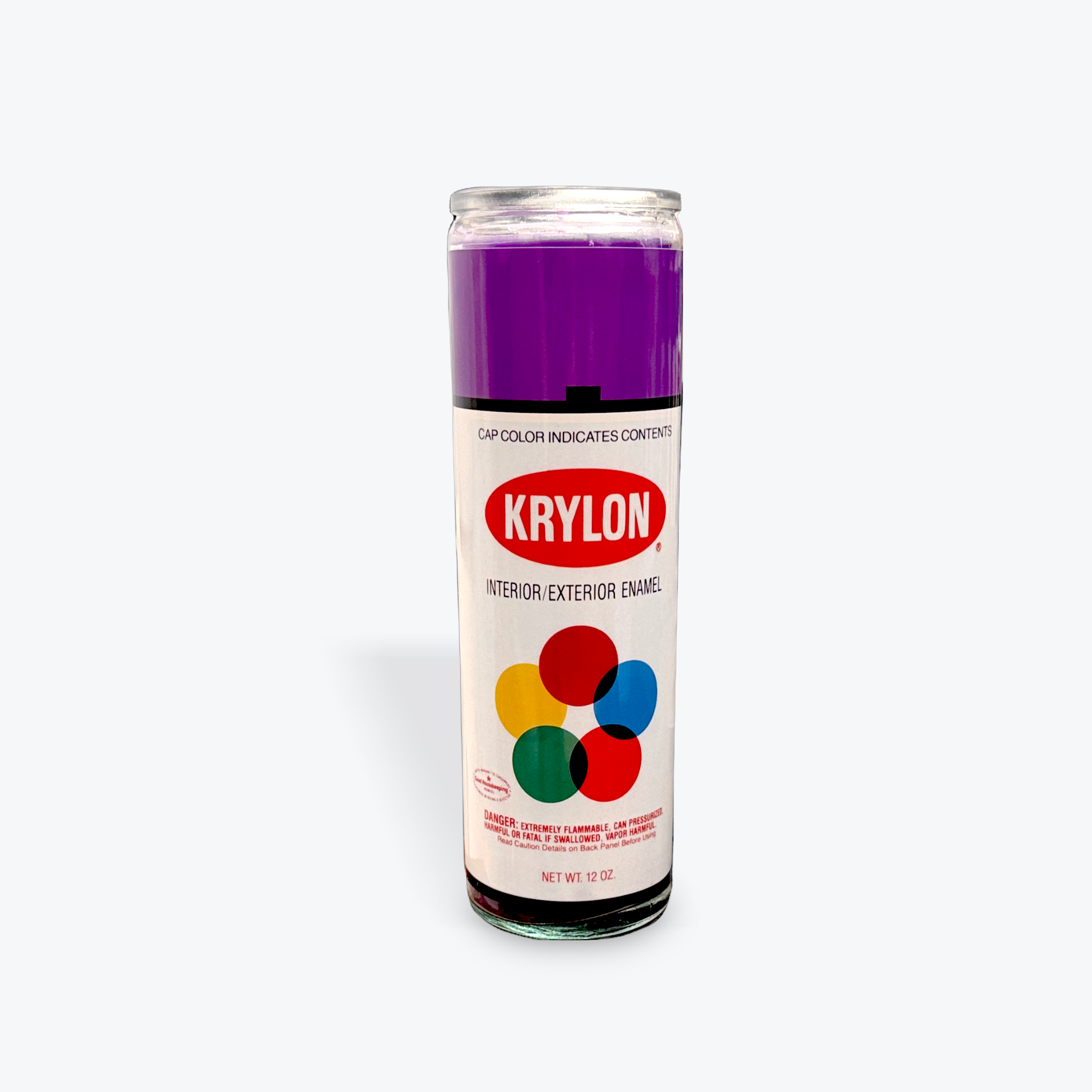 Spray Paint Prayer Candle