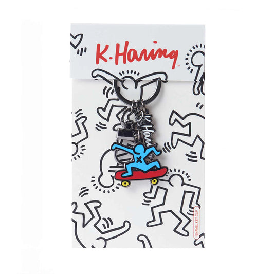 keith Haring Skateboarder Keychain