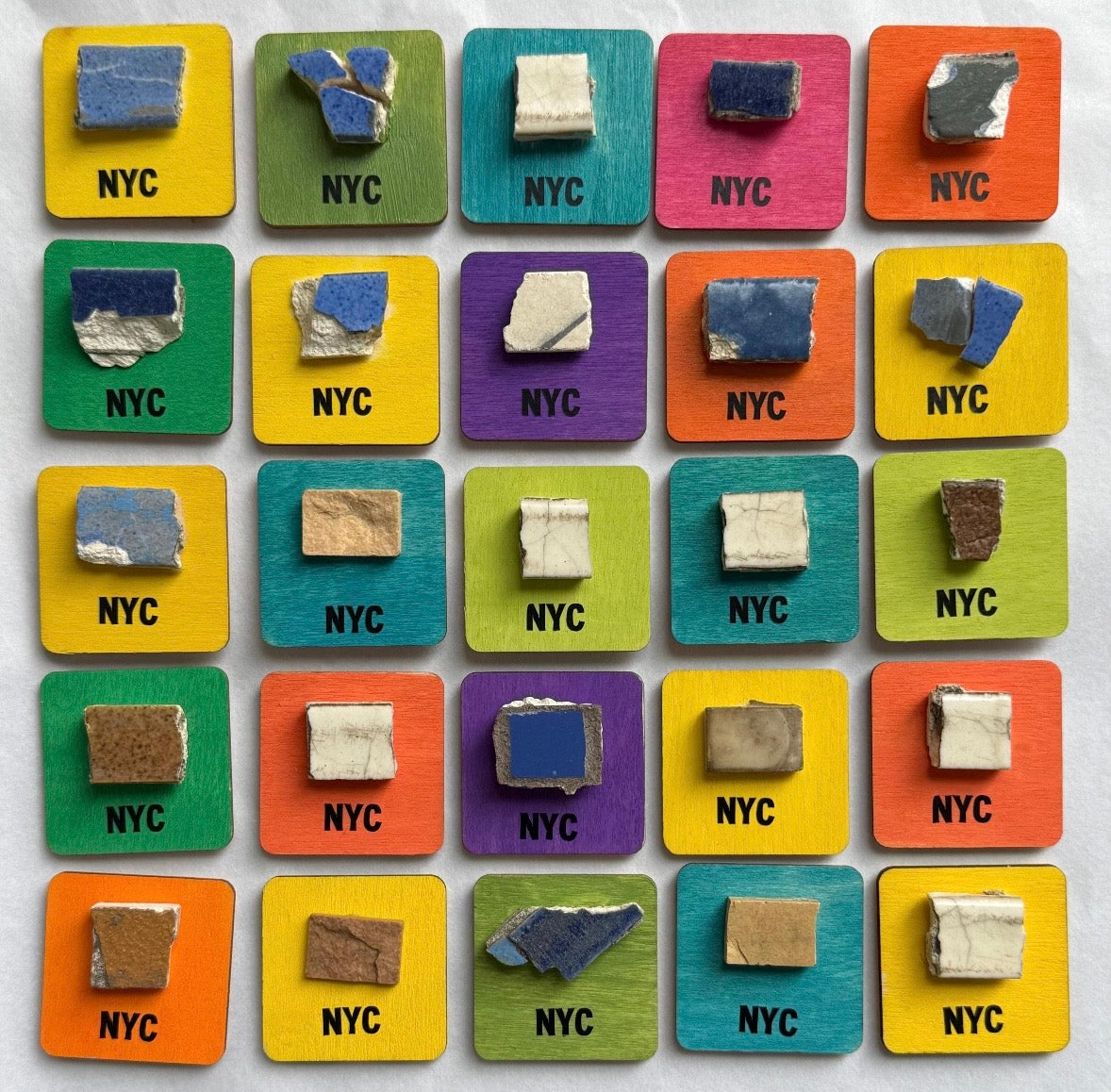 NYC Subway 100 Year Old Mosaic Tile Magnets