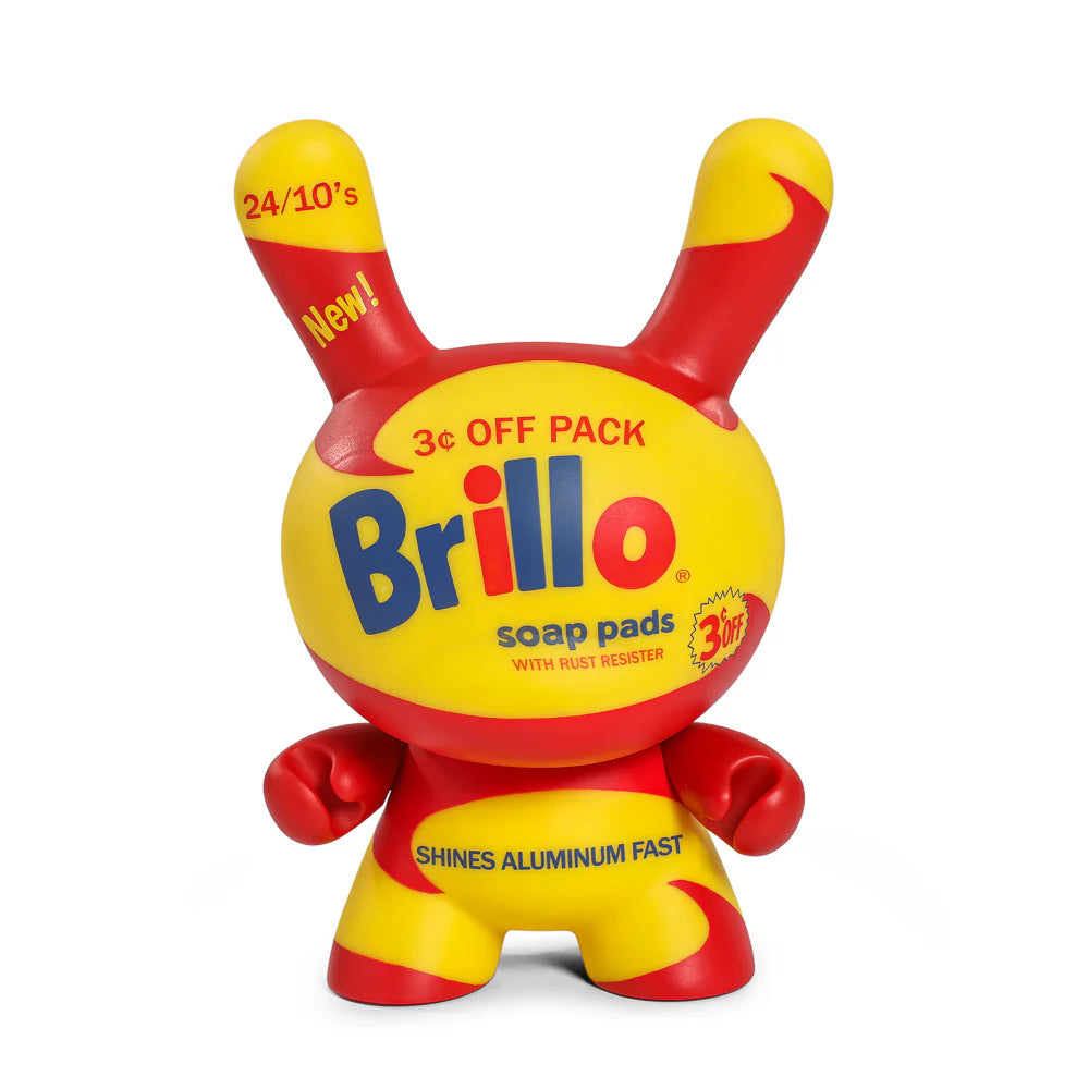 ANDY WARHOL 8" MASTERPIECE VINYL YELLOW BRILLO BOX DUNNY