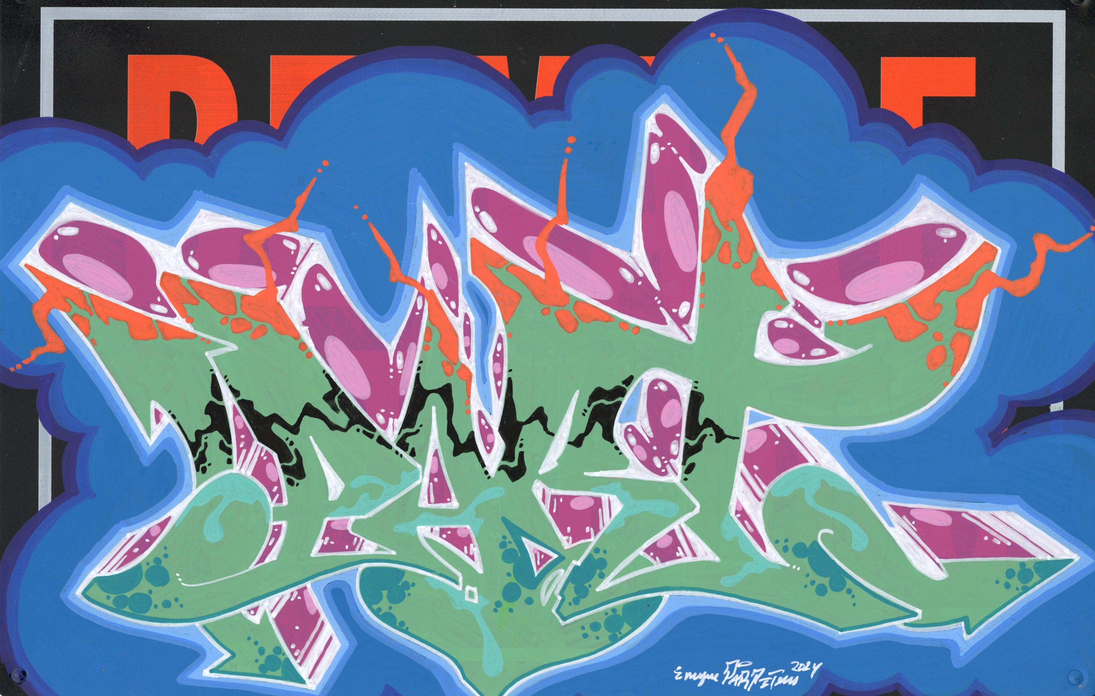 Part One Original Painted Aluminum Sheets - Part One, 9 of 12, 14 x 9"