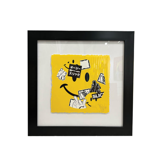 OG Slick Small Giclee Print: "LV Smile Mask" (Framed)