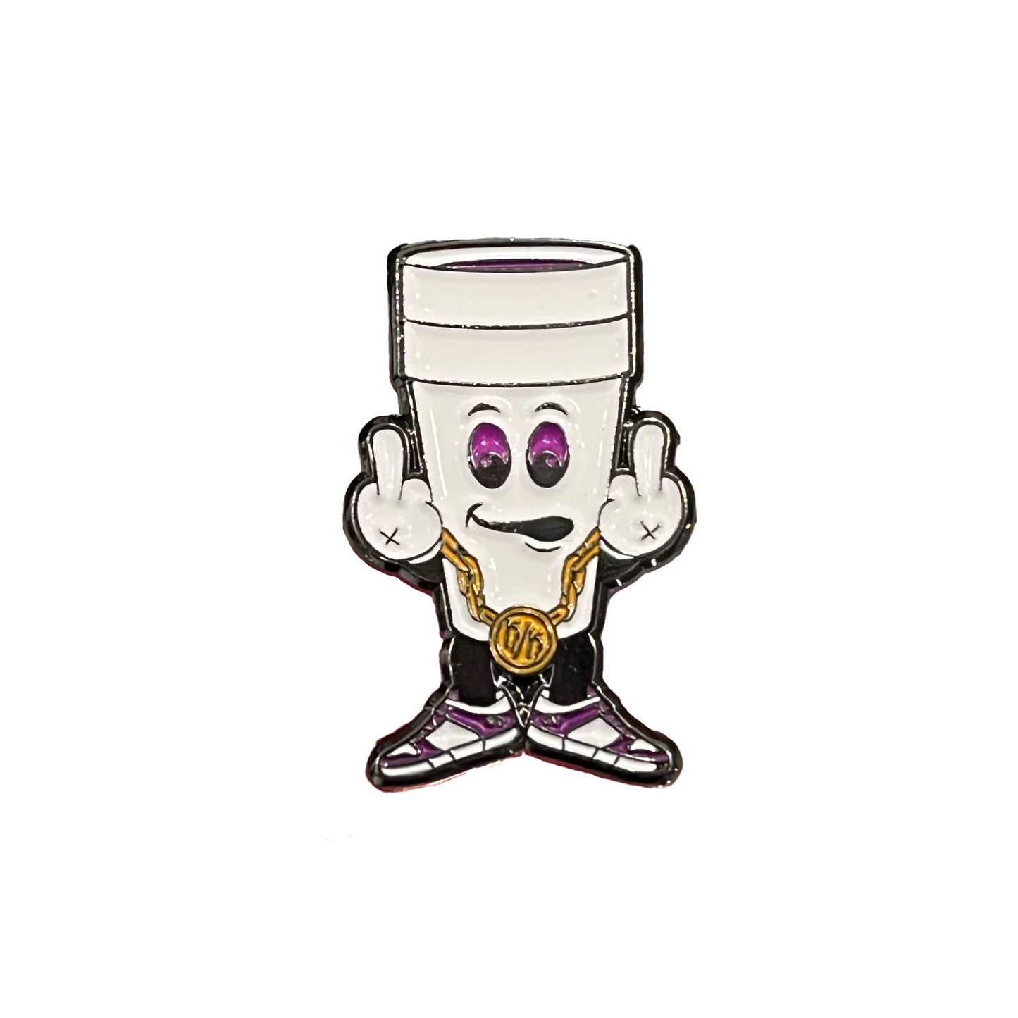 Cup character pin