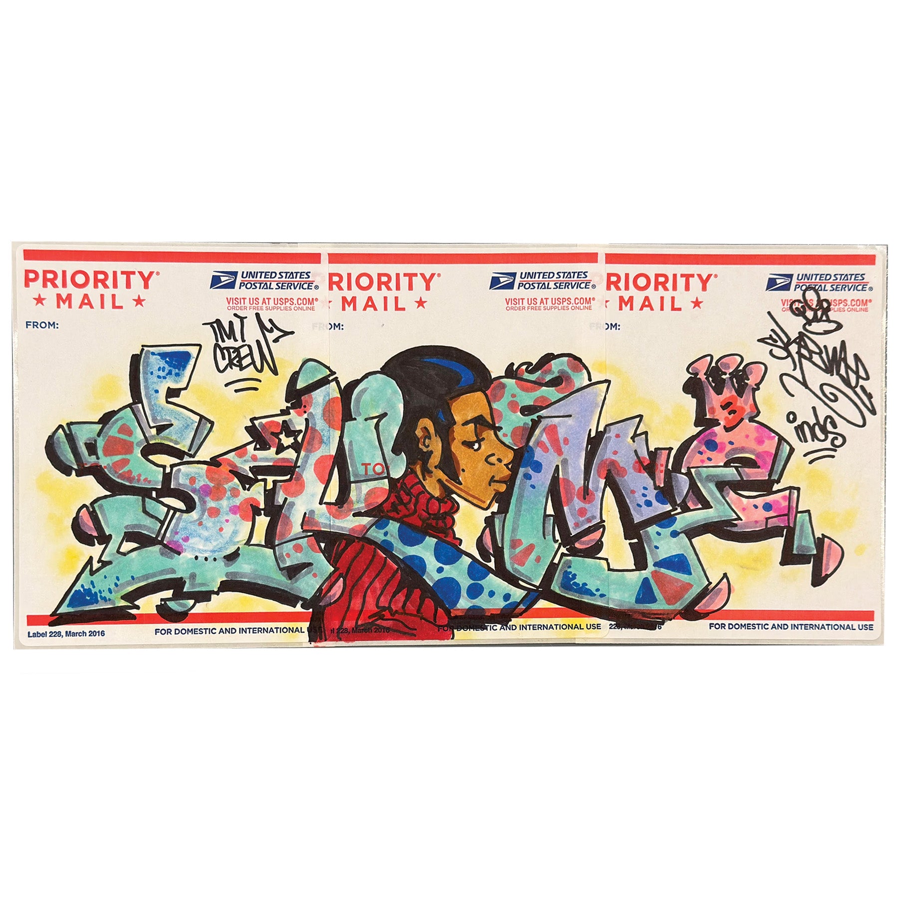 Skeme Slap Postal Sticker 3 Panel "Untitled 3"