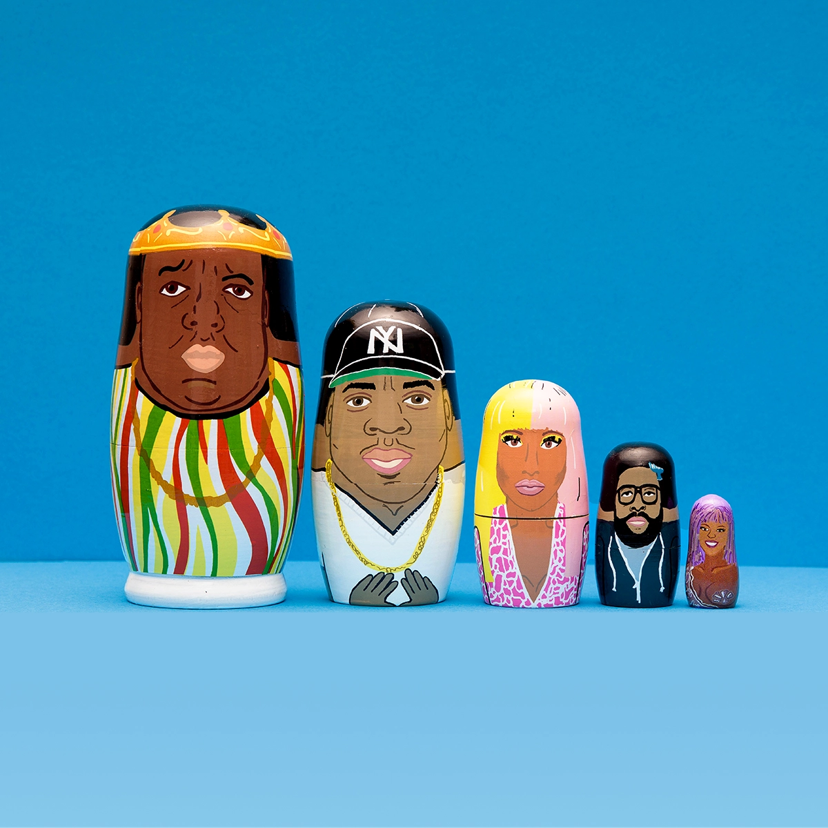 East Coast Rappers Wooden Nesting Doll Sets