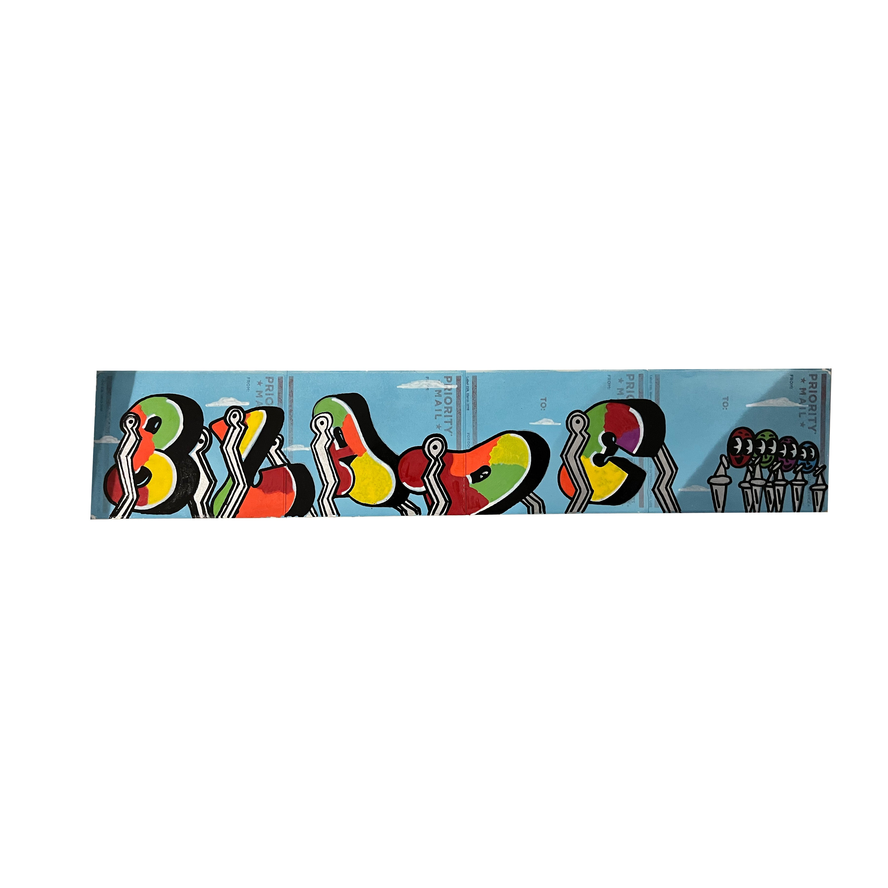 Blade "Swinging Letters" Hand Painted Postal