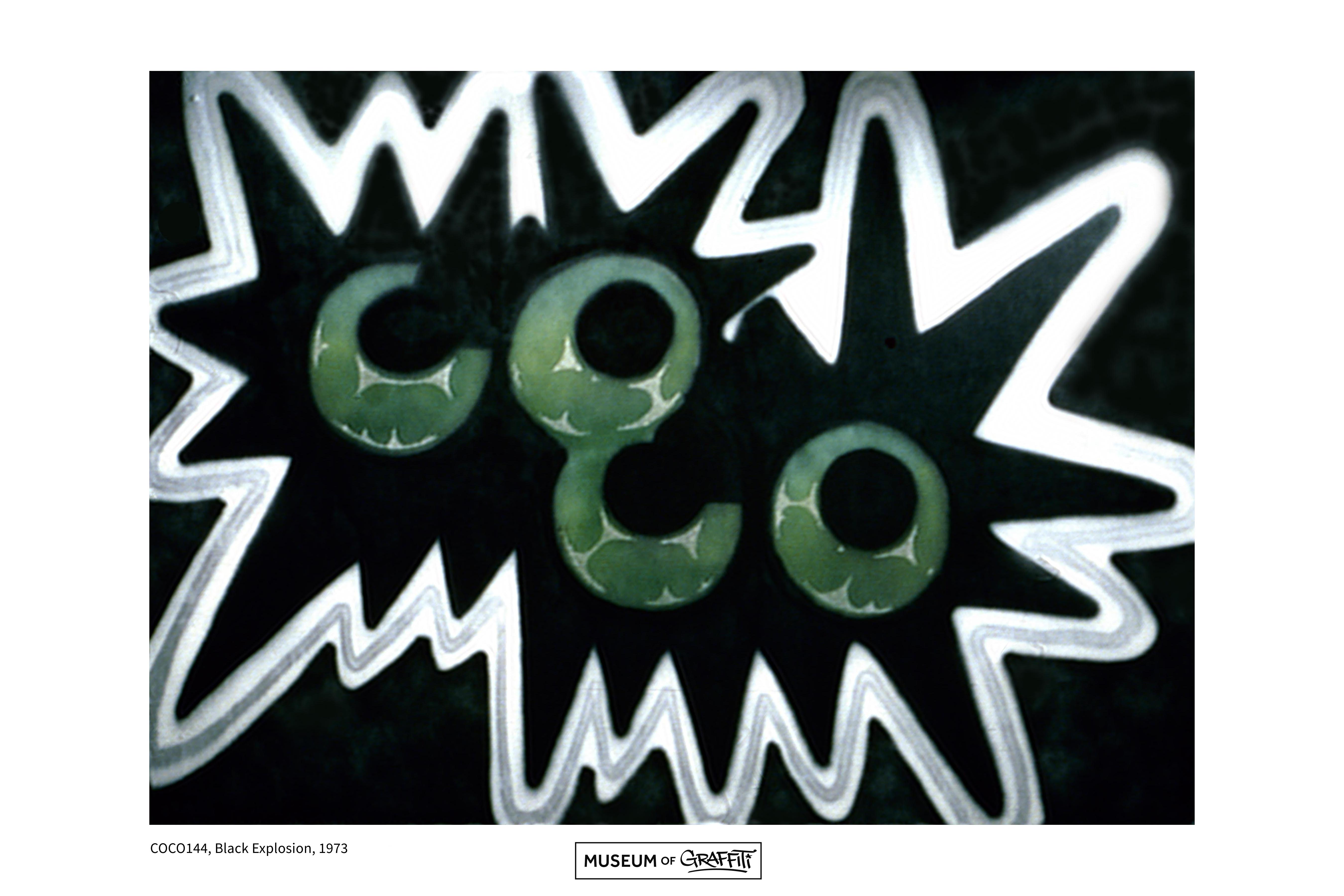 アートポスターNO.6(14479) COCO144 'Black Explosion' Poster SIGNED – Museum of Graffiti