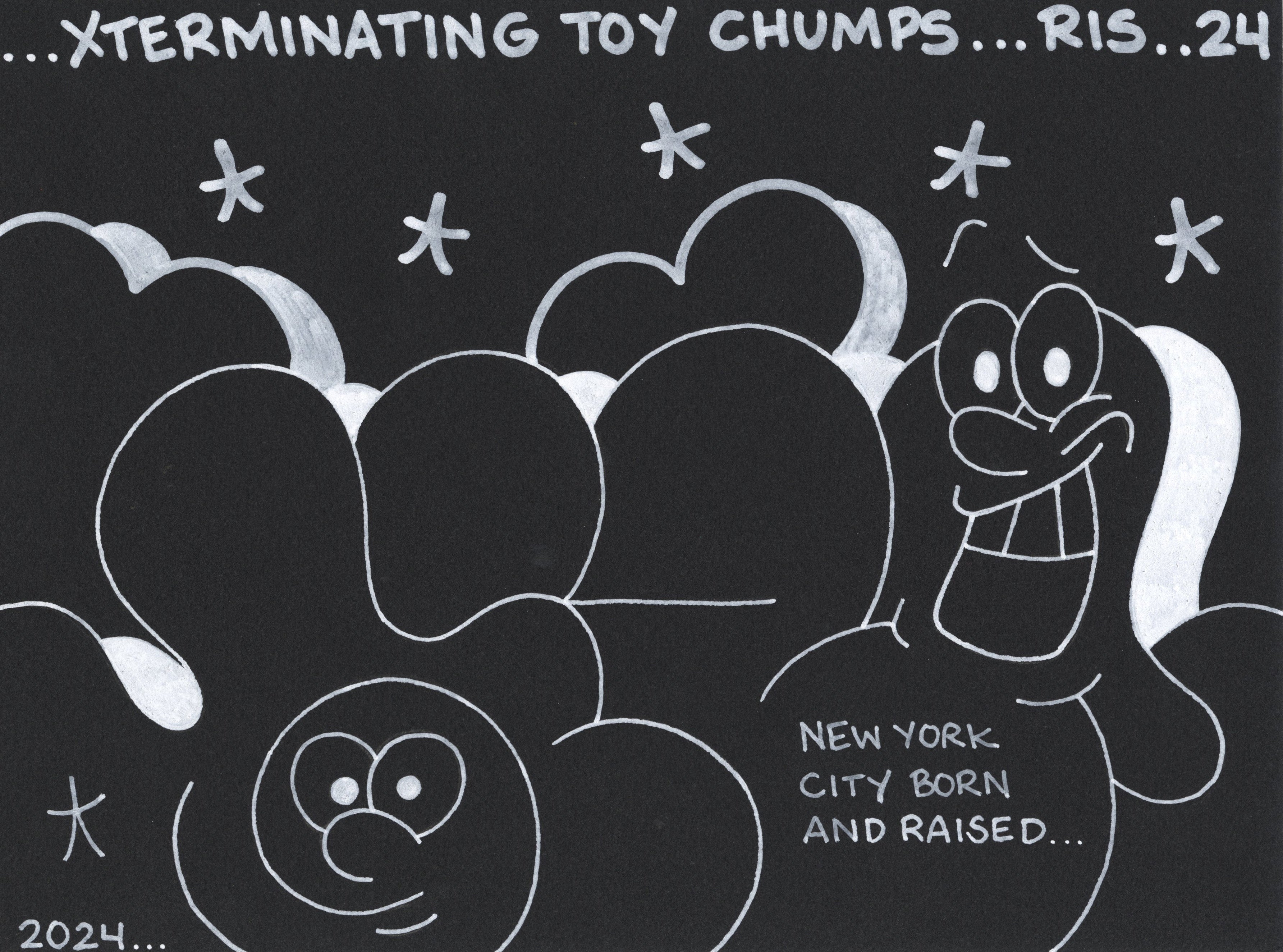 Giz Original Paper Drawings - Giz, 3 of 7, 12 x 9"