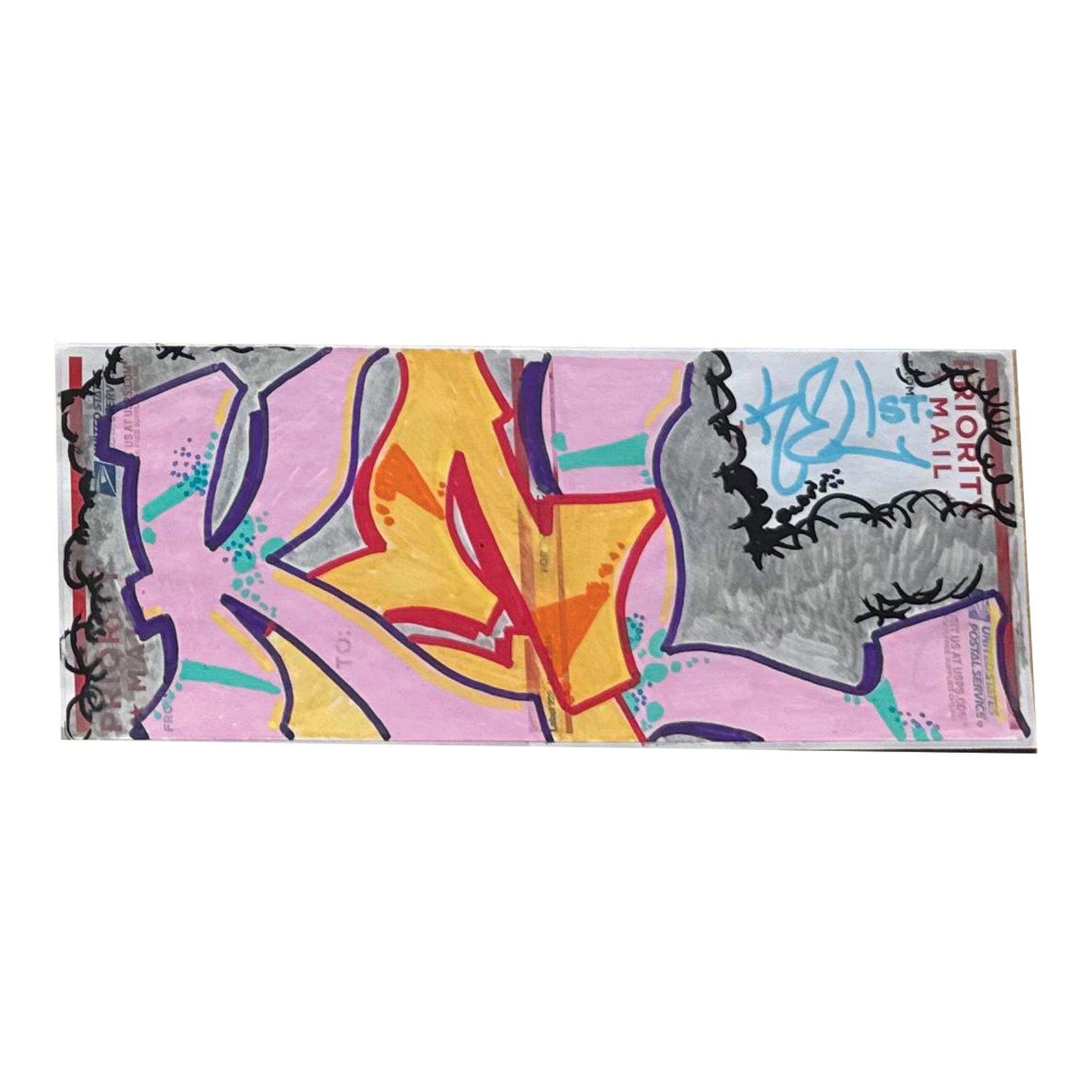 Kel Slap Postal Sticker 2 Panel "Untitled 3"