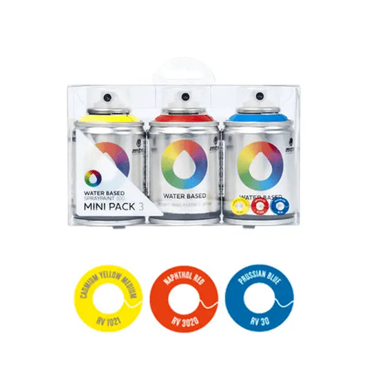 MTN Water Based Mini Pack 3- Red, Yellow & Blue